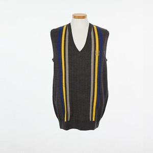 회색라인 교 노랑 블루 (인창고) 조끼 교복몰 그레이
