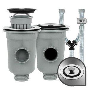 [아우트]소 씽크대배수구교체 싱크대배수관 배수구망 2구