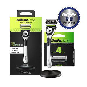 [질레트]랩스 딥클렌징바 면도기(핸들1입+면도날1입) 샤프화이트 + 면도날 4입