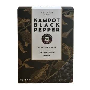 크룬테이 캄보디아 PGI 인증 고식이섬유 블랙 캄폿 통후추 40g, 1개