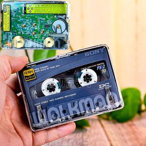 투명 카세트 플레이어 테이프 클래식 워크맨 휴대용