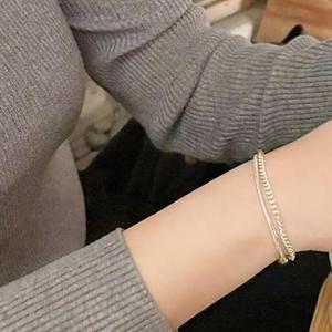 커브 2mm 은팔찌 얇은 베스트 무난 심플 커플 순은