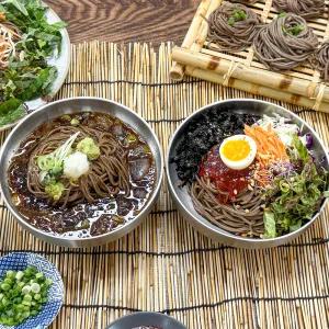개별포장 메밀 소바 4인분 + 비빔막국수 4인분