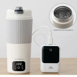 가열텀블러 휴대용 등산 충전식 등산용 가열 온도조절 학교 물통 캠핑 물끓이는 보온병