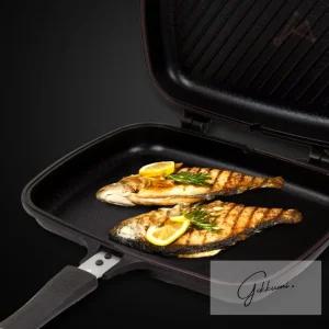 슬우네PICK 양면생성구이팬  생선구이양면팬 인덕션후라이팬 사각후라이팬