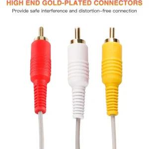 Wii U용 AV 케이블 컴포지트 오디오 비디오 TV 연결 선 닌텐도 UWii용