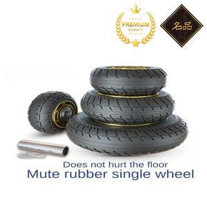 6인치 헤비 듀티 캐스터 고무 금도금/험비/TPR 폭 50mm 사일런트 휠 범용 트롤리 산업용 트레일러 싱글 1
