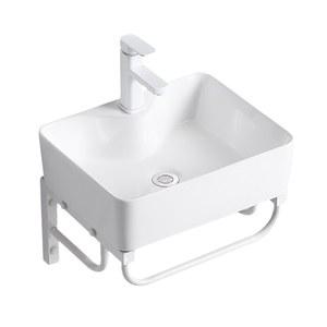 세라믹 세면대 슬림 벽걸이 대야 4837E 호텔 간이 통합형 보조주방 코너 인테리어