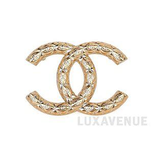 [샤넬]샤넬 타임리스 CC 골드 퀼팅 브로치*