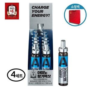 정관장 아미노 활기력 샷 20ml 40병 + 쇼핑백 포함 - 홍삼농축액 홍삼정 홍삼원 골드