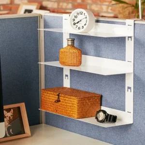 파티션 3단선반 철제 책상칸막이 걸이 책상정리 파티션선반 책꽂이선반 다육이선반