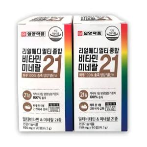 일양약품 리얼 멀티 종합 비타민 미네랄21 x 2개(6개월분) 종합비타민 멀티비타민 종합영양제 남성 여성 영