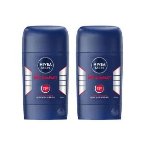 [신형] 니베아 맨 데오드란트 스틱 드라이 임팩트 50ml x2