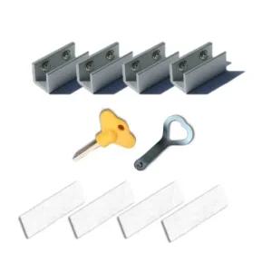 창문 잠금 장치 창문락 2구 4개 패키지 미닫이문스토퍼 베란다창문고정 창문고정 창문잠금장치