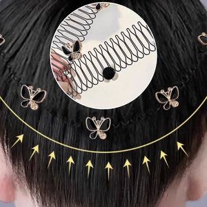 (깔씀한) 나비 스프링 헤어핀 올림머리 고정핀 잔머리 정리핀