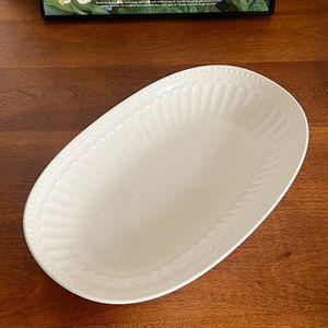 파스타 오발접시 대형 플레이트 타원형 그릇 도자기 샐러드 30cm