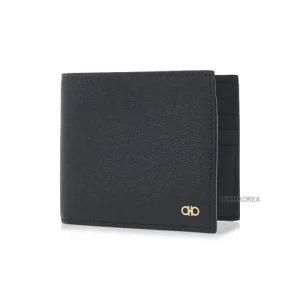 [라벨루쏘] [페라가모] FW25 남성 간치니 반지갑 66 1457 NERO 0775650
