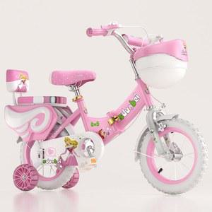 4발자전거 초등여아 자전거 14인치 발자전거 16인치 저학년 핑크