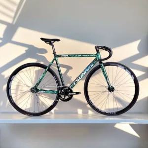 쓰나미 픽시자전거 SNM100 불꽃그린 레드와인 70와이드