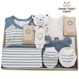 [보리보리/스윗하트]오가닉 프리미엄 블루베어 신생아 선물세트