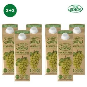 돈시몬 100  NFC 착즙주스 1L 머스캣 백포도)3+머스캣 백포도)주스3  3+3) 총6팩