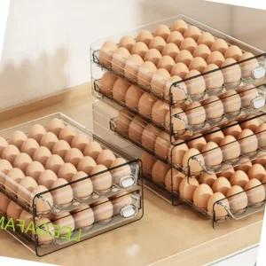 계란 냉장고 트레이 보관 1단 정리함 선반 서랍식 함 케이스 에그 용기 투명 보관함