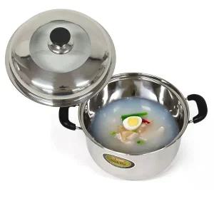 찜 탕 국용 내부가 보이는 유리뚜껑 스텐 대용량 곰솥 30cm