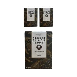 크룬테이 캄보디아 PGI 인증 고식이섬유 블랙 캄폿 통후추 40g, 3개