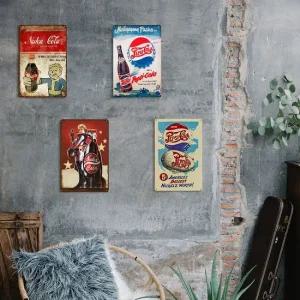 여객선 콜라 빈티지 철제 액자 인테리어 소품 호프집장식 레트로 인테리어액자 인테리어장식