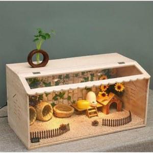 원목 햄스터 하우스 놀이터 햄스터집 사육 조명 은신처 원목나무집 대형 짭가리움 골든P