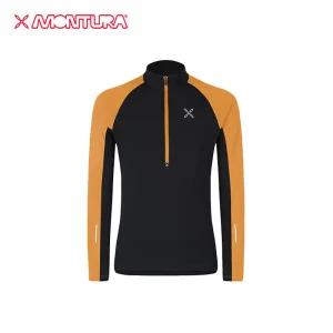 [몬츄라]남성 기모 긴팔 등산 티셔츠 알프 런 소프트 짚 말리아 아웃도어 기능성