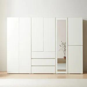 보루네오 마르체 이안 2500 전신거울 옷장 세트 BKC735C (착불)