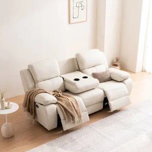 [삼익가구]모노드 USB 3인용 전동 리클라이너 가죽소파(양방향)