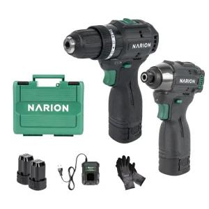 나리온 전동충전드릴 16.8V 해머드릴+임팩드릴 콤보세트 2.0Ah 배터리2개 세트