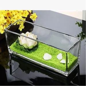 투명 유리 사각 용기 대형