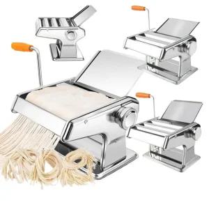 혀누닷컴 스텐 가정용 제면기 국수 칼국수 파스타 제조기 수동 면뽑는 국수 기계 면두께조절