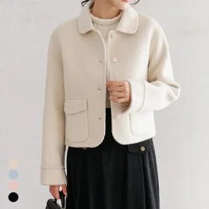 [모리스커밍홈] 핸드메이드 라운드카라 숏 울코트_M2509CT005D