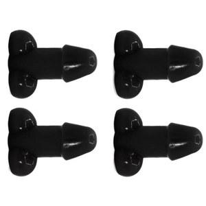 4개 1.6인치 블랙 장난 타이어 밸브 스템 캡 타이어 에어 캡 자동차 트럭 오토바이 SUV용 범용