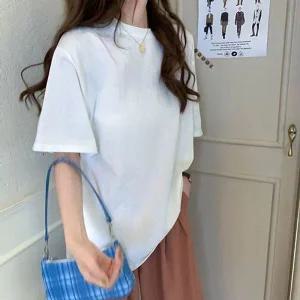 무지 티셔츠 박스티 캐주얼반팔 반팔 기본반팔 박스티 반팔티셔츠 티셔츠 여름티셔츠