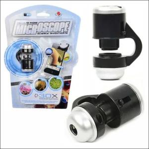 스마트폰 현미경 30배율 확대경 휴대폰 카메라 돋보기 관찰 렌즈 뷰어 클립 집게 관찰경