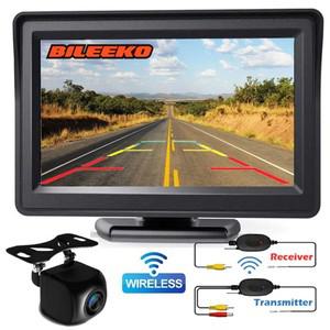 자동차 후방 카메라 세트 4.3인치 모니터  번호판 장착형 무선 송신기    차종 호환