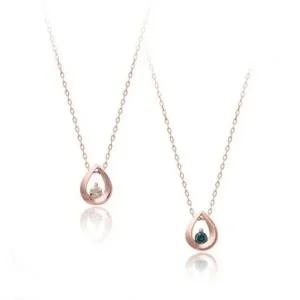 14K 로즈골드 러빙유 1부 천연 다이아몬드 목걸이-W764713