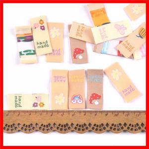 50pcs 사랑스러운 나비/무지개 패턴 자수 레이블 의류 봉제 액세서리 의류 가방 신발 태그 공예 용품 C3367