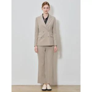 [하프클럽/쉬즈미스]2SET 더블 브레스티드 셋업 재킷+울 블렌드 루즈핏 팬츠 2종세트 (택가격 476000원)