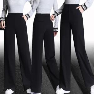 힙제이 (S~4XL) 기모바지 본딩기모 와이드팬츠 통바지 여성 겨울바지