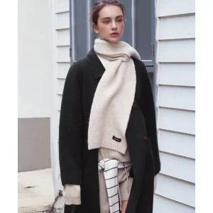 [mardmard]블랙 라벨 헤어리 니트 머플러-베이지