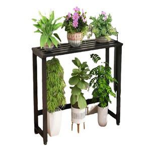 철제화분선반 다육이 진열장 식물 80X35X110 2단 색상 화분 블랙 문의 변경 정리대 걸이