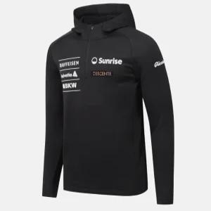 데상트 스위스 스키 기모 후드 티셔츠 B1 SQ421SHDO1 BLK0 LBEG