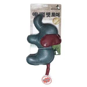 [콩심팥심]강아지 부드러운 가죽 삑삑이 코끼리 1P 터그놀이