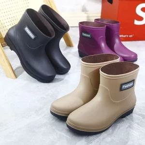 여성 미들 레인부츠 패션 발목 장화 부츠 슈즈 작업화